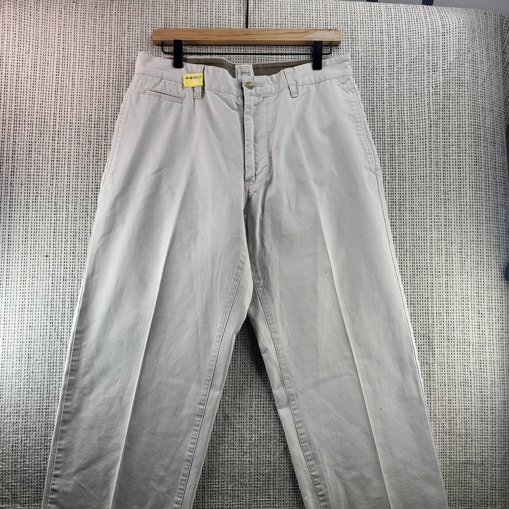Gap Hudson Pants Mens 30x34 Beige Chino Straight Leg Casual Cotton Flat Front